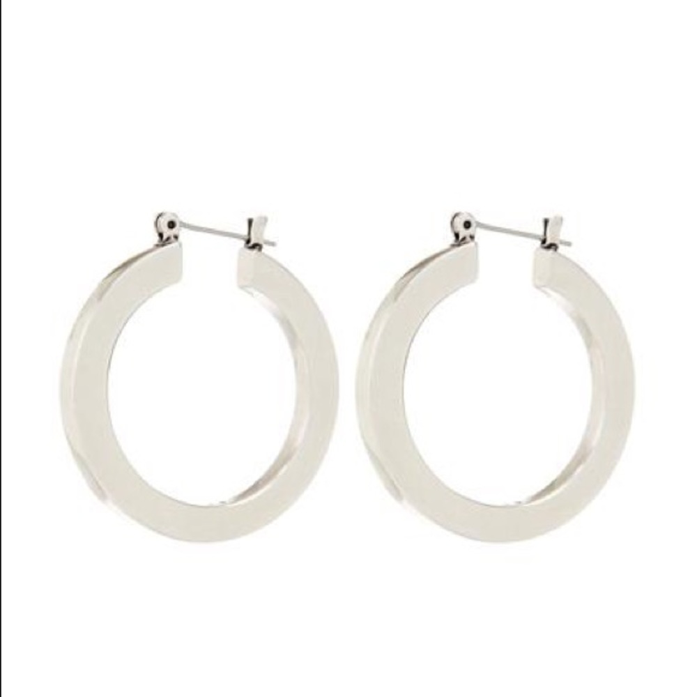 LUV AJ silver hoop earring fashion jewelry